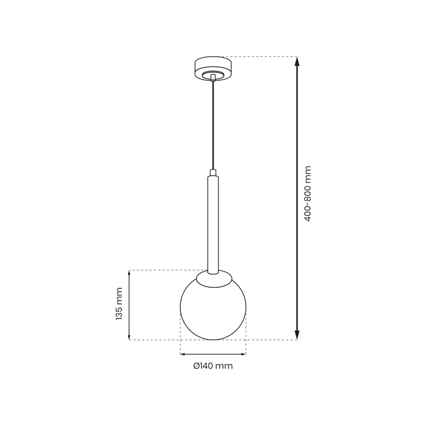 Lysekrone i en snor PARMA 1xE14/40W/230V