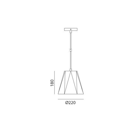 Lysekrone i en snor PITTORE 1xE27/25W/230V