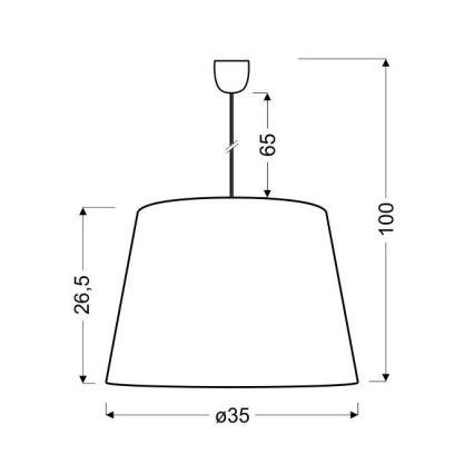 Lysekrone i en snor PLATINO 1xE27/60W/230V