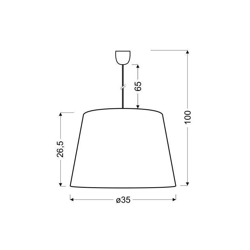 Lysekrone i en snor PLATINO 1xE27/60W/230V