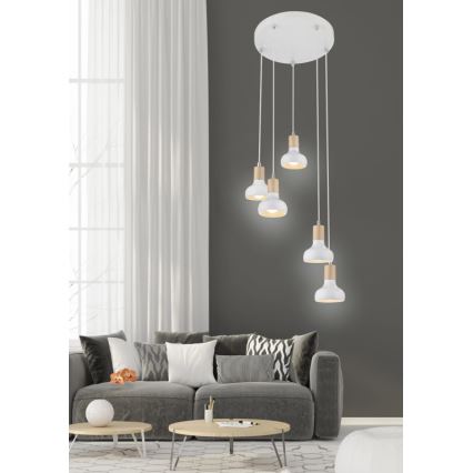 Lysekrone i en snor PUERTO 5xE14/40W/230V