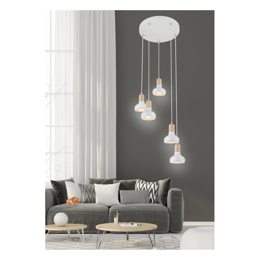 Lysekrone i en snor PUERTO 5xE14/40W/230V