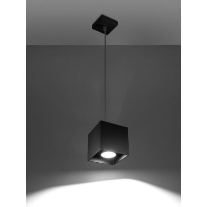 Lysekrone i en snor QUAD 1 1xGU10/40W/230V antik sort