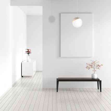 Lysekrone i en snor SFERA WOOD 1xE14/40W/230V