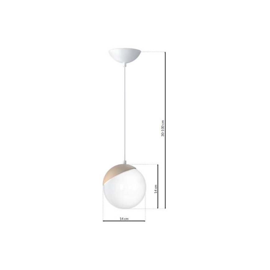 Lysekrone i en snor SFERA WOOD 1xE14/40W/230V