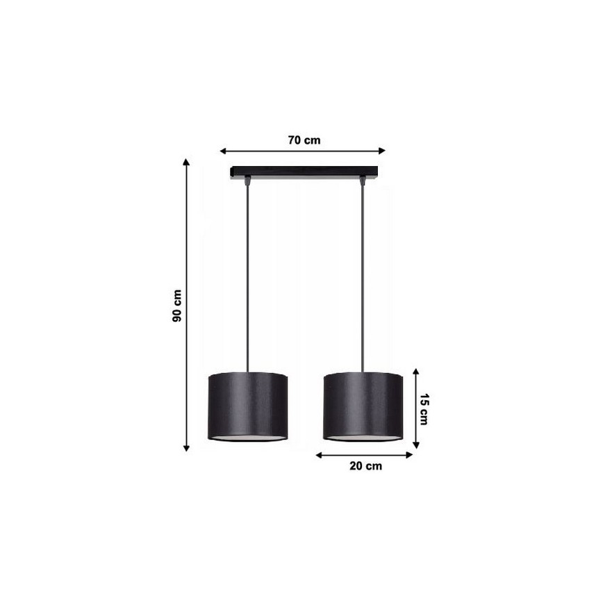 Lysekrone i en snor TUZ 2xE27/60W/230V