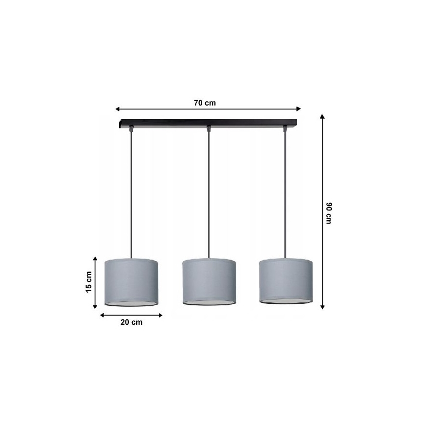 Lysekrone i en snor TUZ 3xE27/60W/230V