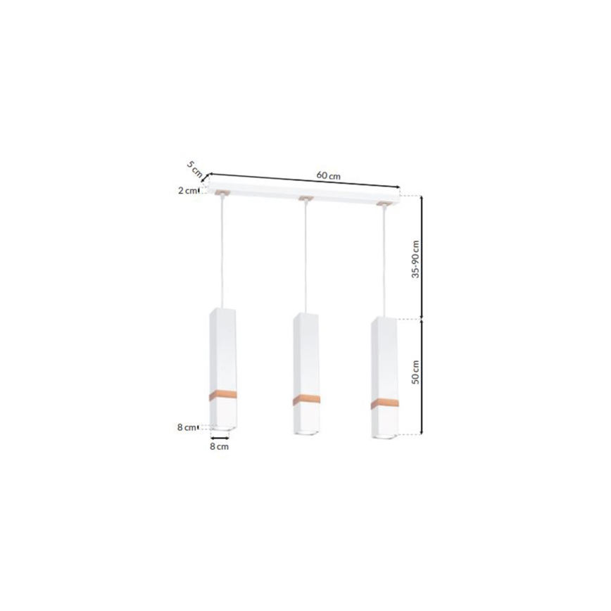 Lysekrone i en snor VIDAR 3xGU10/25W/230V
