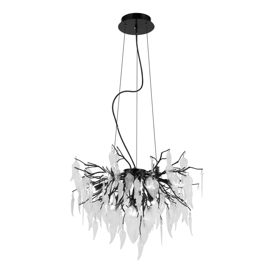 Lysekrone i krystal 10xG9/40W/230V sort