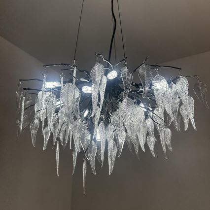 Lysekrone i krystal 10xG9/40W/230V sort