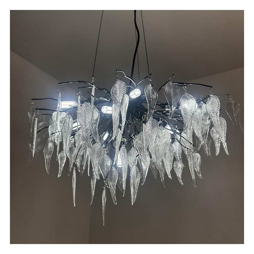 Lysekrone i krystal 10xG9/40W/230V sort
