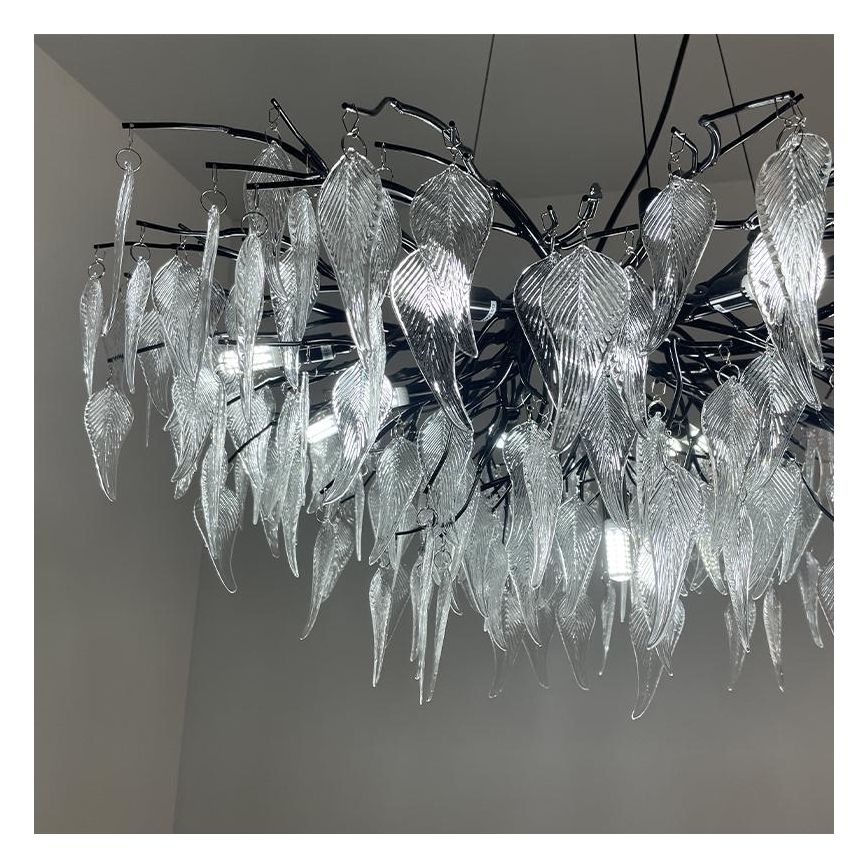 Lysekrone i krystal 12xG9/40W/230V sort