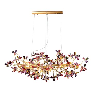 Lysekrone i krystal 13xG9/40W/230V farverig