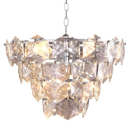 Lysekrone i krystal DIANA 6xE14/40W/230V mat krom