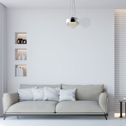 Lysekrone i krystal LUNA 1xE14/40W/230V