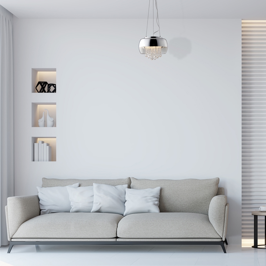 Lysekrone i krystal LUNA 1xE14/40W/230V