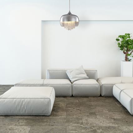 Lysekrone i krystal LUNA 1xE14/40W/230V