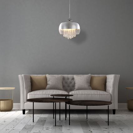 Lysekrone i krystal LUNA 1xE14/40W/230V