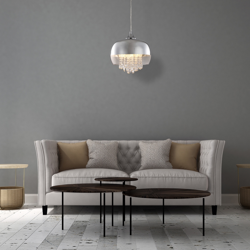 Lysekrone i krystal LUNA 1xE14/40W/230V
