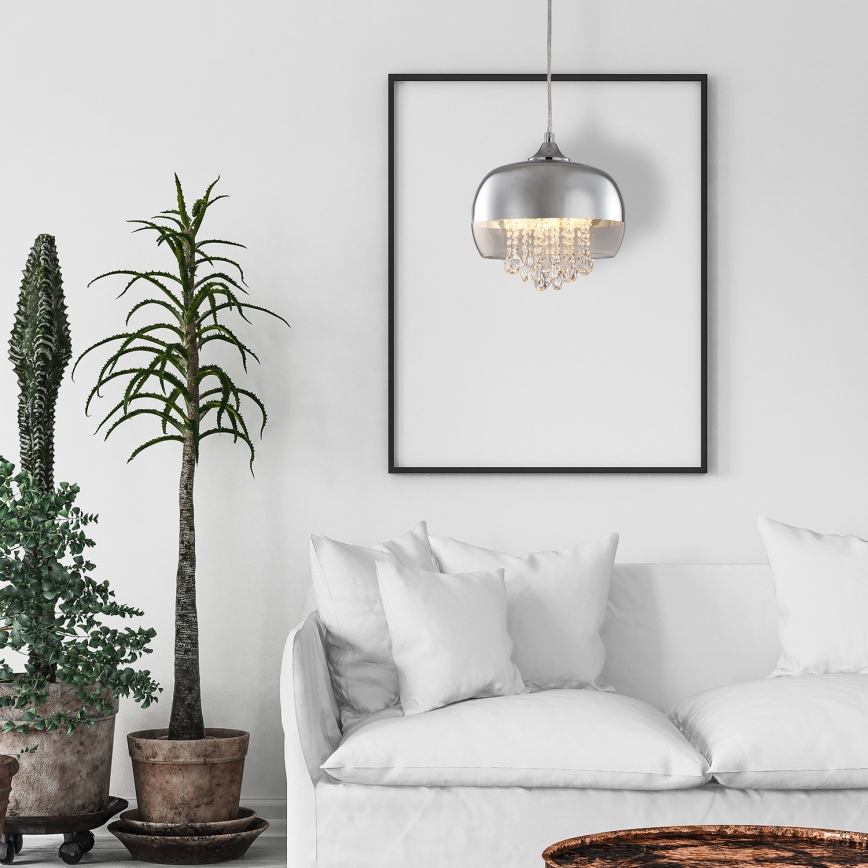 Lysekrone i krystal LUNA 1xE14/40W/230V