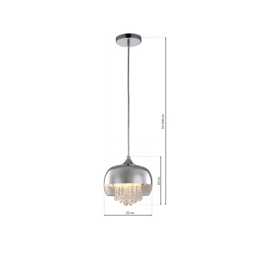 Lysekrone i krystal LUNA 1xE14/40W/230V