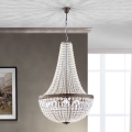 Lysekrone i krystal m. kædeophæng ARILA 6xE27/60W/230V diameter 60 cm brun/patina