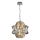 Lysekrone i krystal m. kædeophæng CROWN 4xE14/40W/230V skinnende krom