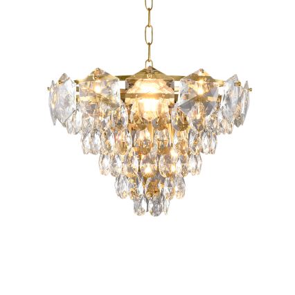 Lysekrone i krystal SELENA 6xE14/40W/230V gylden
