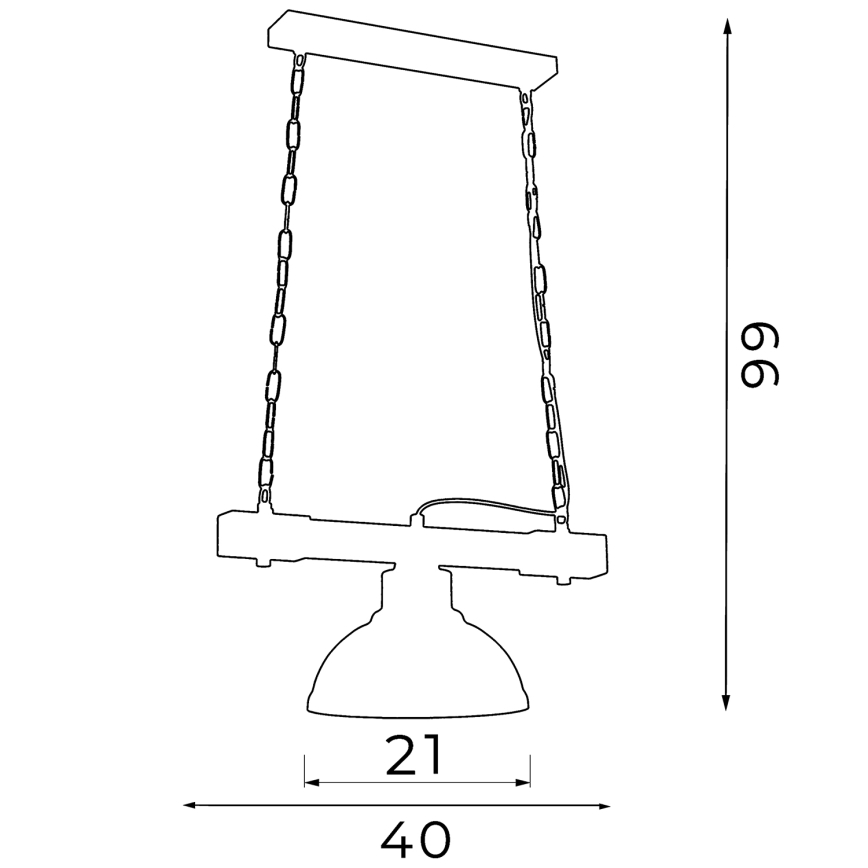 Lysekrone i kæde HAKON 1xE27/60W/230V lys