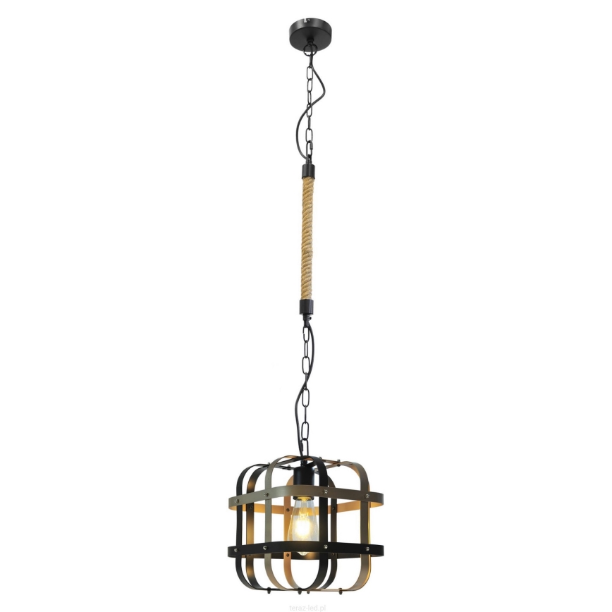 Lysekrone i kæde KLATKA 1xE27/10W/230V
