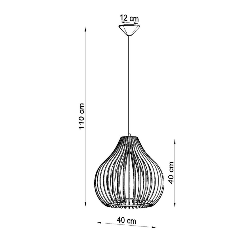 Lysekrone i snor APRILLA 1xE27/60W/230V