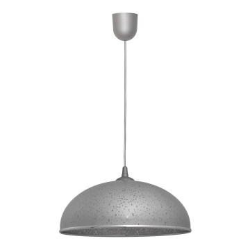 Lysekrone i snor CIRCLE 1xE27/15W/230V grå