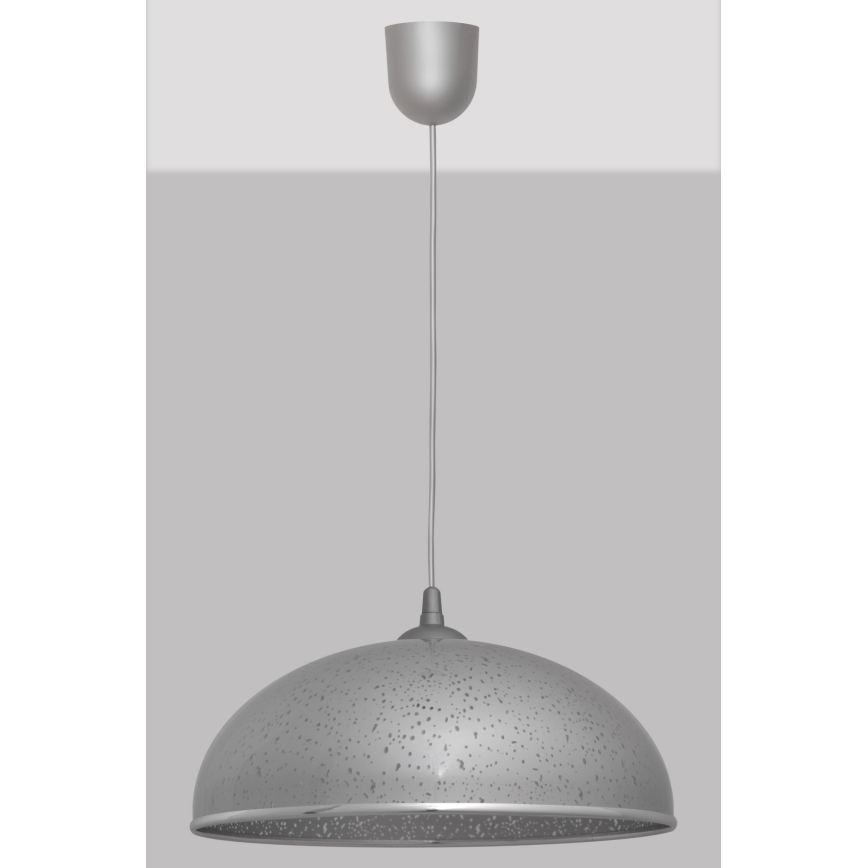 Lysekrone i snor CIRCLE 1xE27/15W/230V grå