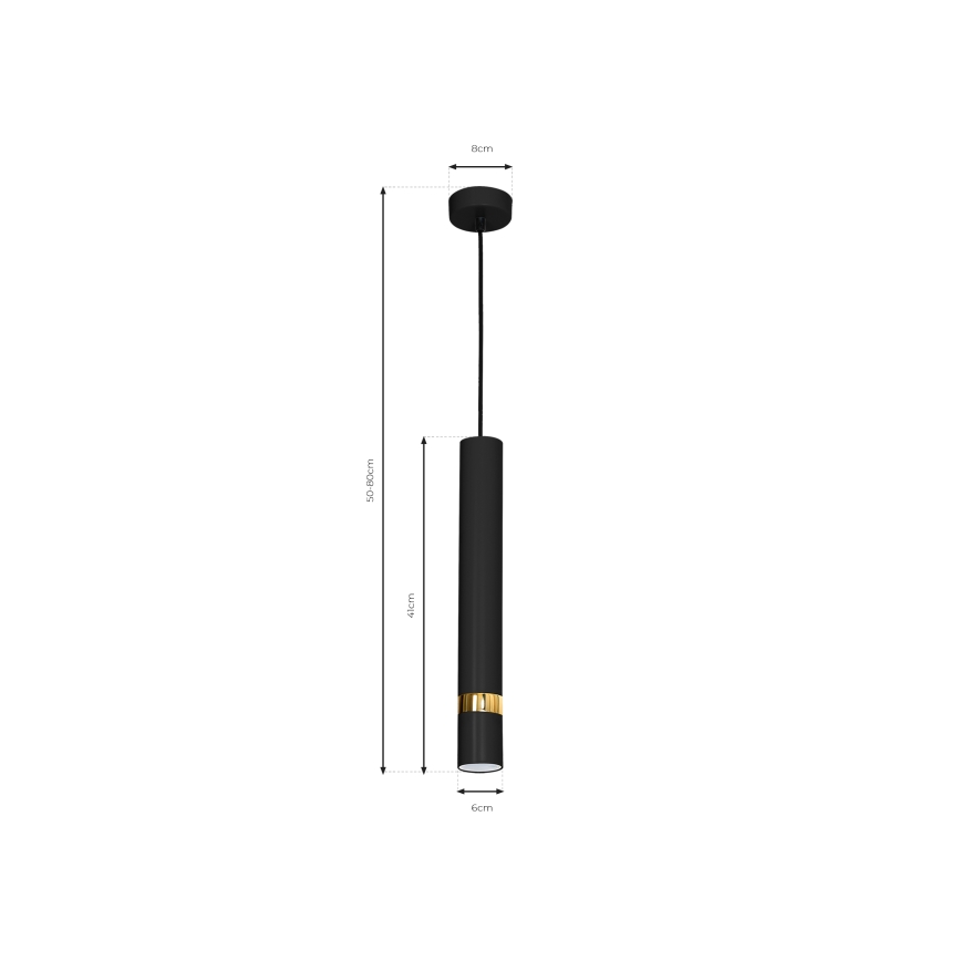 Lysekrone i snor JOKER 1xGU10/25W/230V sort