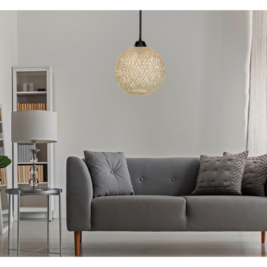 Lysekrone i snor JUTE 1xE27/60W/230V beige