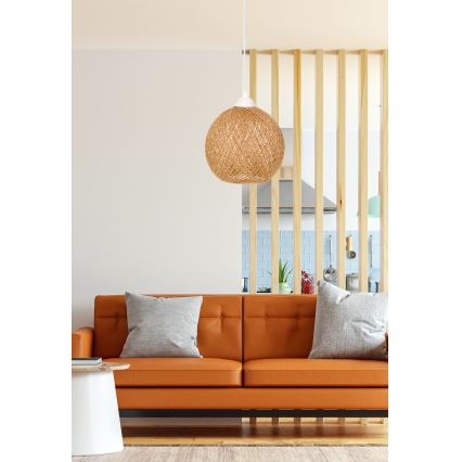 Lysekrone i snor JUTE 1xE27/60W/230V beige