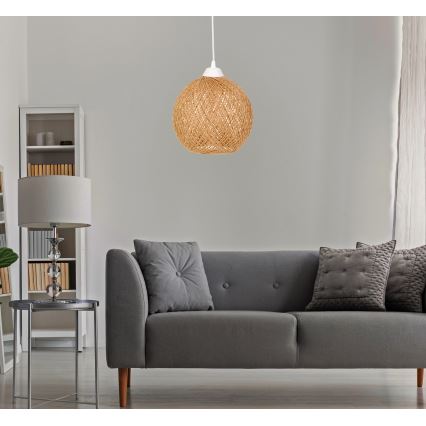Lysekrone i snor JUTE 1xE27/60W/230V beige