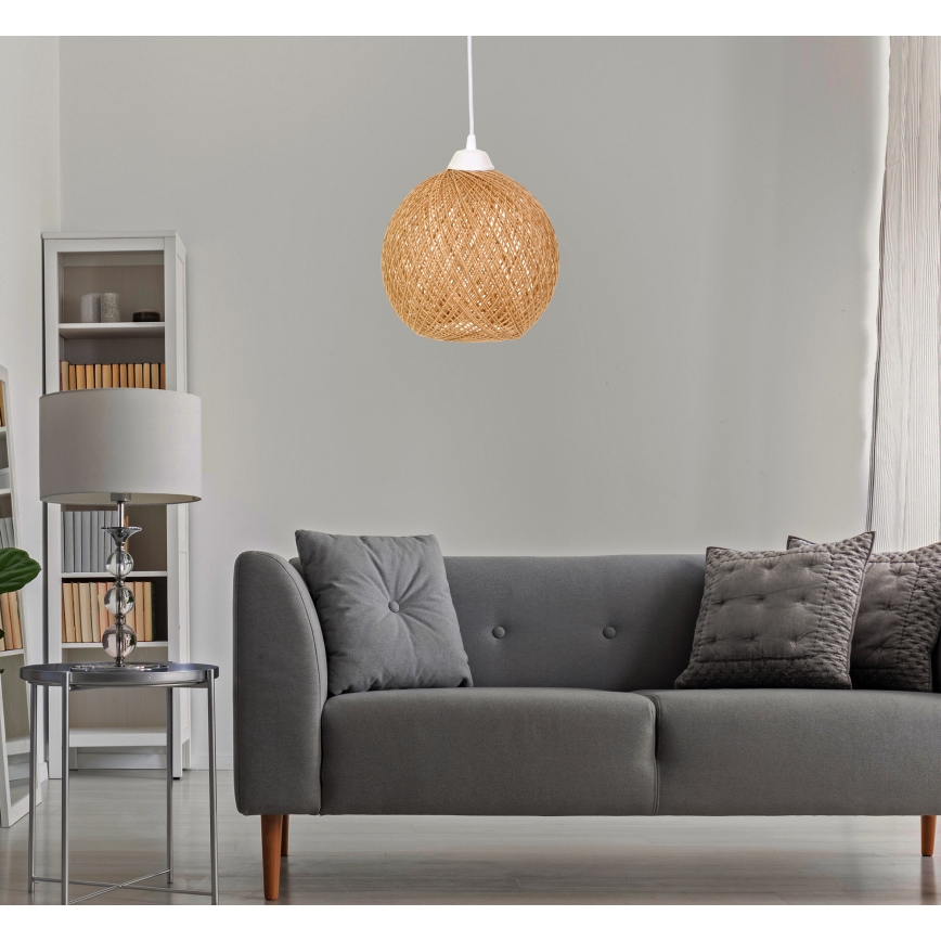 Lysekrone i snor JUTE 1xE27/60W/230V beige