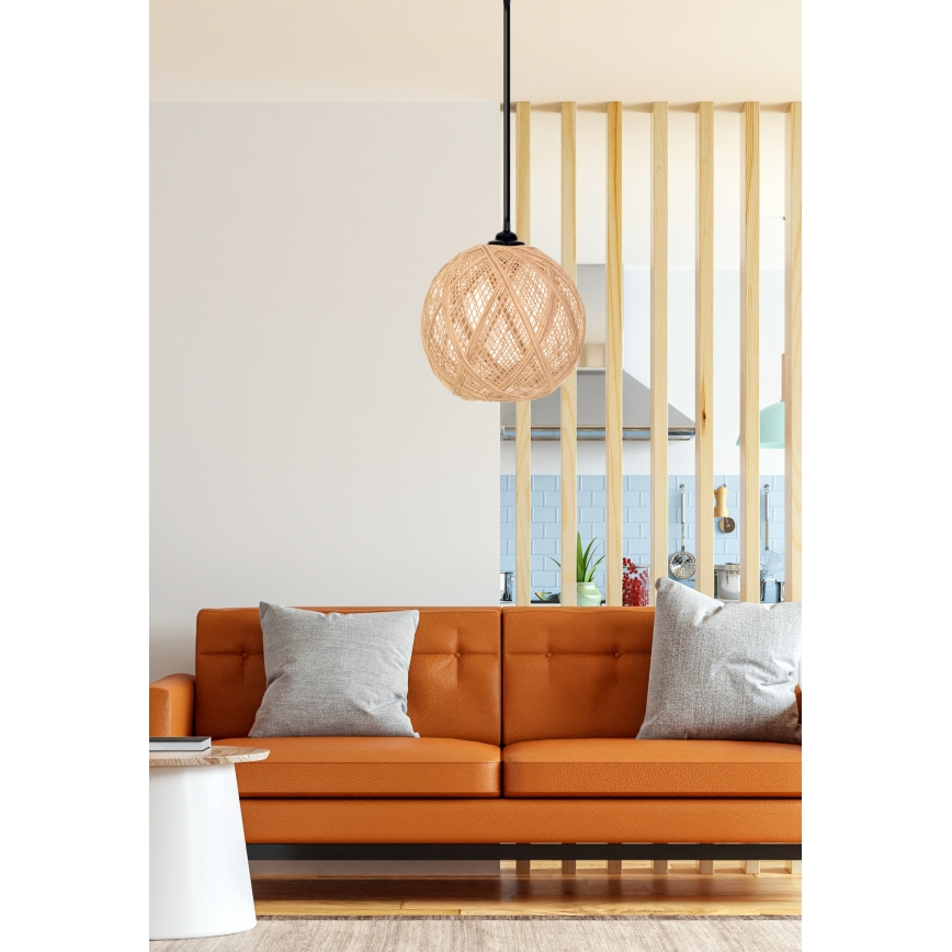 Lysekrone i snor JUTE 1xE27/60W/230V beige