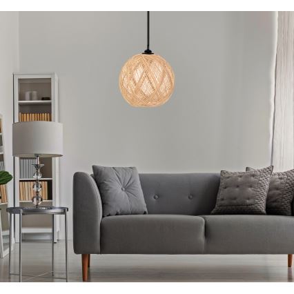 Lysekrone i snor JUTE 1xE27/60W/230V beige