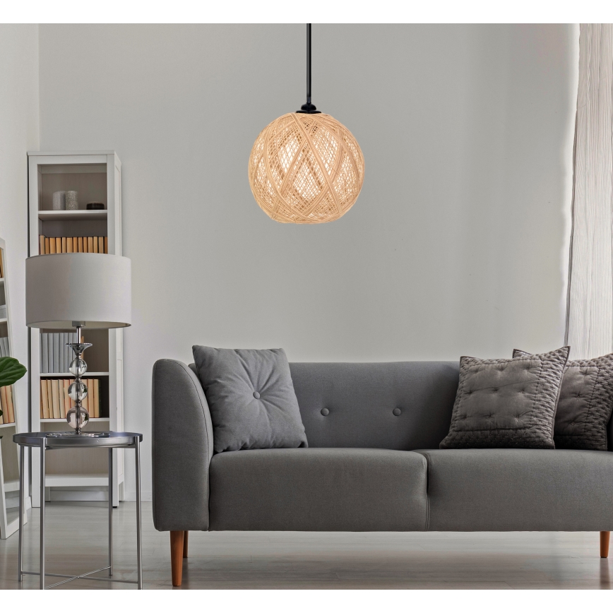 Lysekrone i snor JUTE 1xE27/60W/230V beige