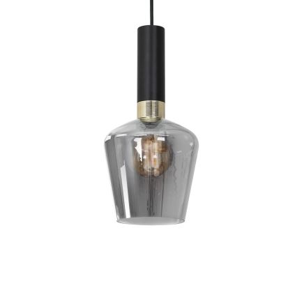 Lysekrone i snor ROMA BLACK 1xE27/60W/230V
