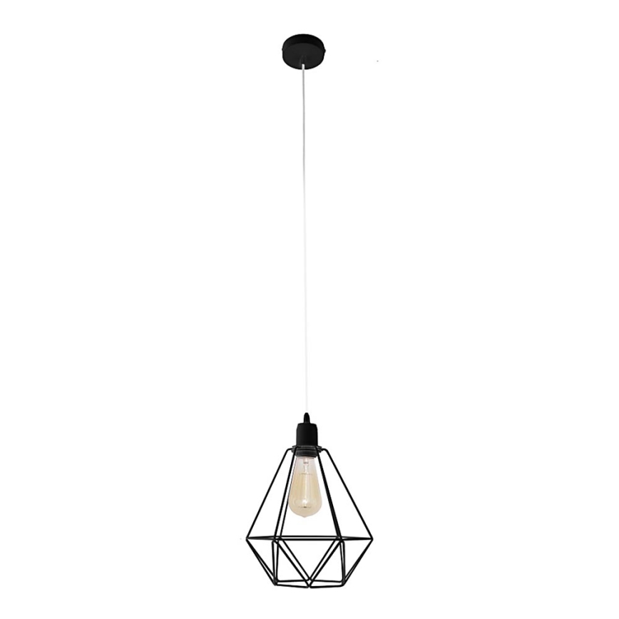 Lysekrone KARO 1xE27/15W/230V antik sort