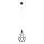 Lysekrone KARO 1xE27/15W/230V antik sort