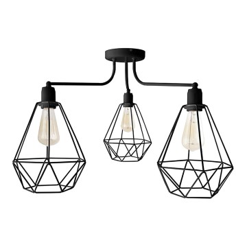 Lysekrone KARO 3xE27/15W/230V antik sort