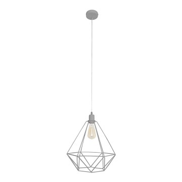 Lysekrone KARO LARGE 1xE27/15W/230V grå