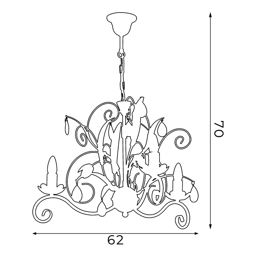 Lysekrone LUCE 3xE14/60W/230V