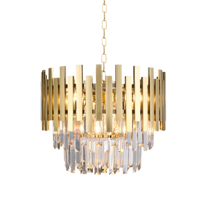 Lysekrone m. kædeophæng ASPEN GOLD 6xE14/40W/230V