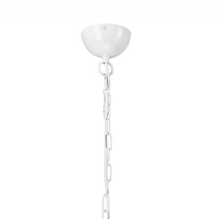 Lysekrone med kæde 10xE27/60W/230V hvid
