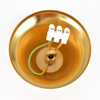 Lysekrone med kæde CRISTAL 7xE14/10W/230V Ø 48 cm sort/guld